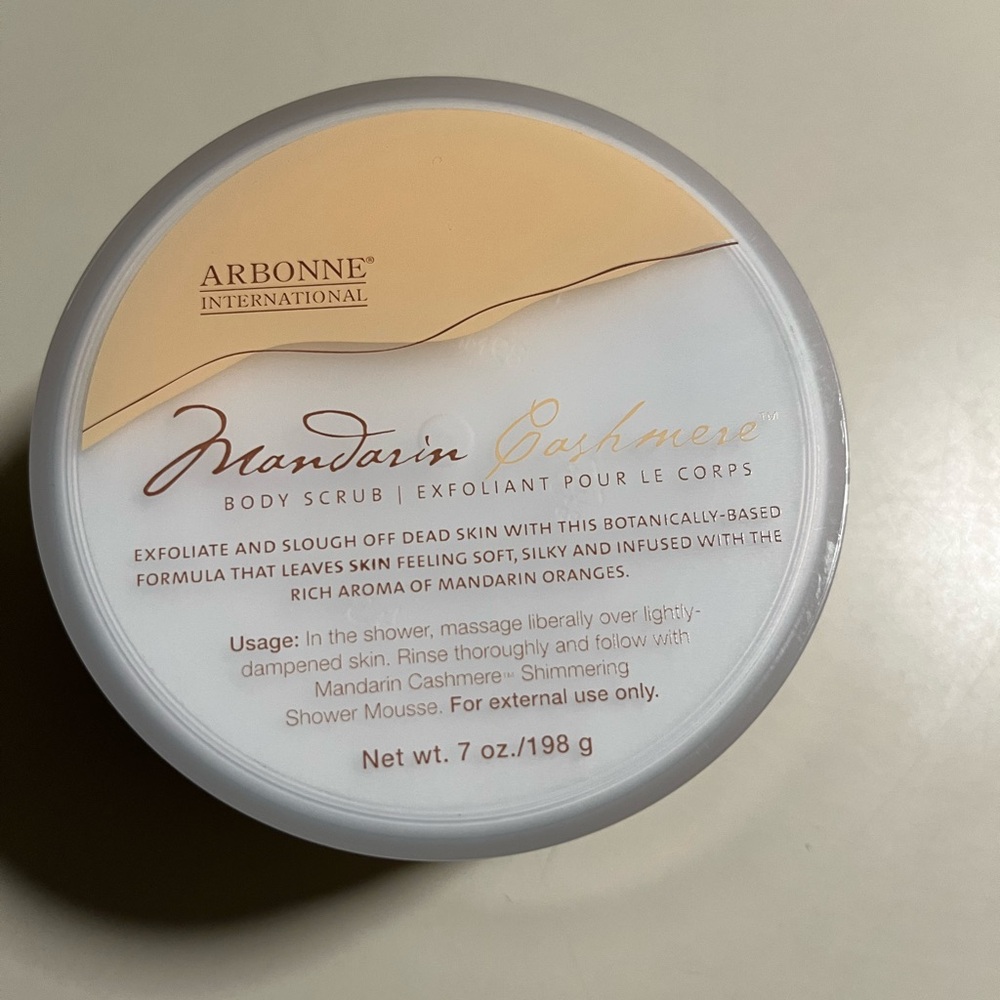 Arbonne international 'Mandarin Cashmere' Body Scrub  7 oz NEW & SEALED
